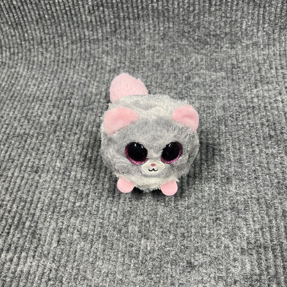 Amazing Squishee! Plushies 4” Plush Cheesy Mouse Gray Pink Big Eyes Stuffed Toy